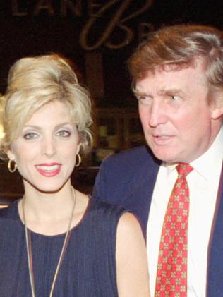 Donald Trump with his second wife Marla Maples in August 1994. Picture: Supplied