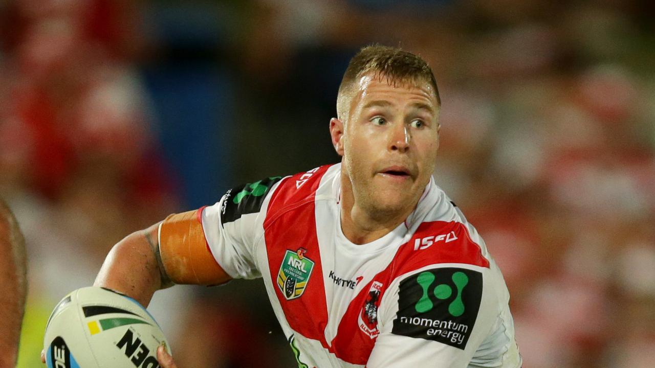 Saturday’s Charity Shield trial will be Trent Merrin’s first game in Australia since 2018 and his first for the Dragons since 2015.