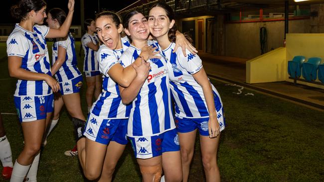 Action shots from the fifth annual GleNTi Cup between Hellenic AC and Darwin Olympic SC, June 3, 2025. Picture: Pema Tamang Pakhrin