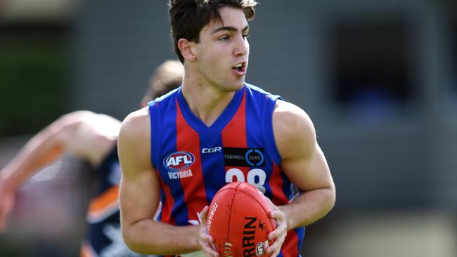 Josh Daicos in action for the Oakleigh Chargers. Picture: Steve Tanner