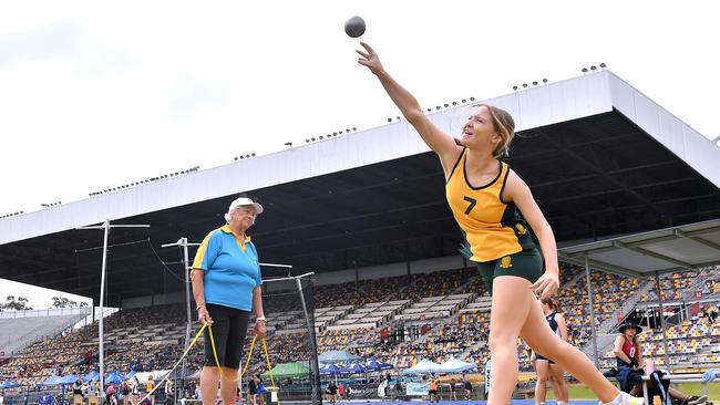 QGSSSA private schoolgirl track and field championship. Thursday September 15, 2022. Picture, John Gass