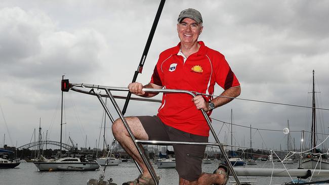 Major Murray Stewart, skipper of Gun Runner, before the race.