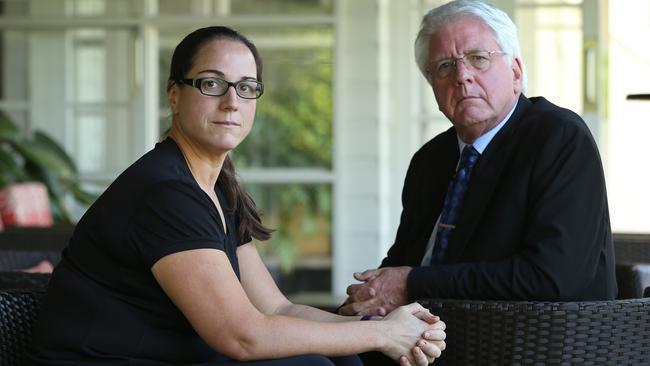 Penny Vickers and her father, Allen Truslove. Photo: Lyndon Mechielsen
