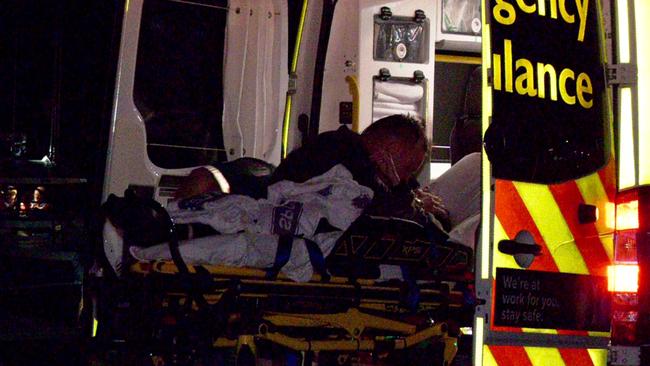 She was later transported to hospital. Picture: Gary Juleff