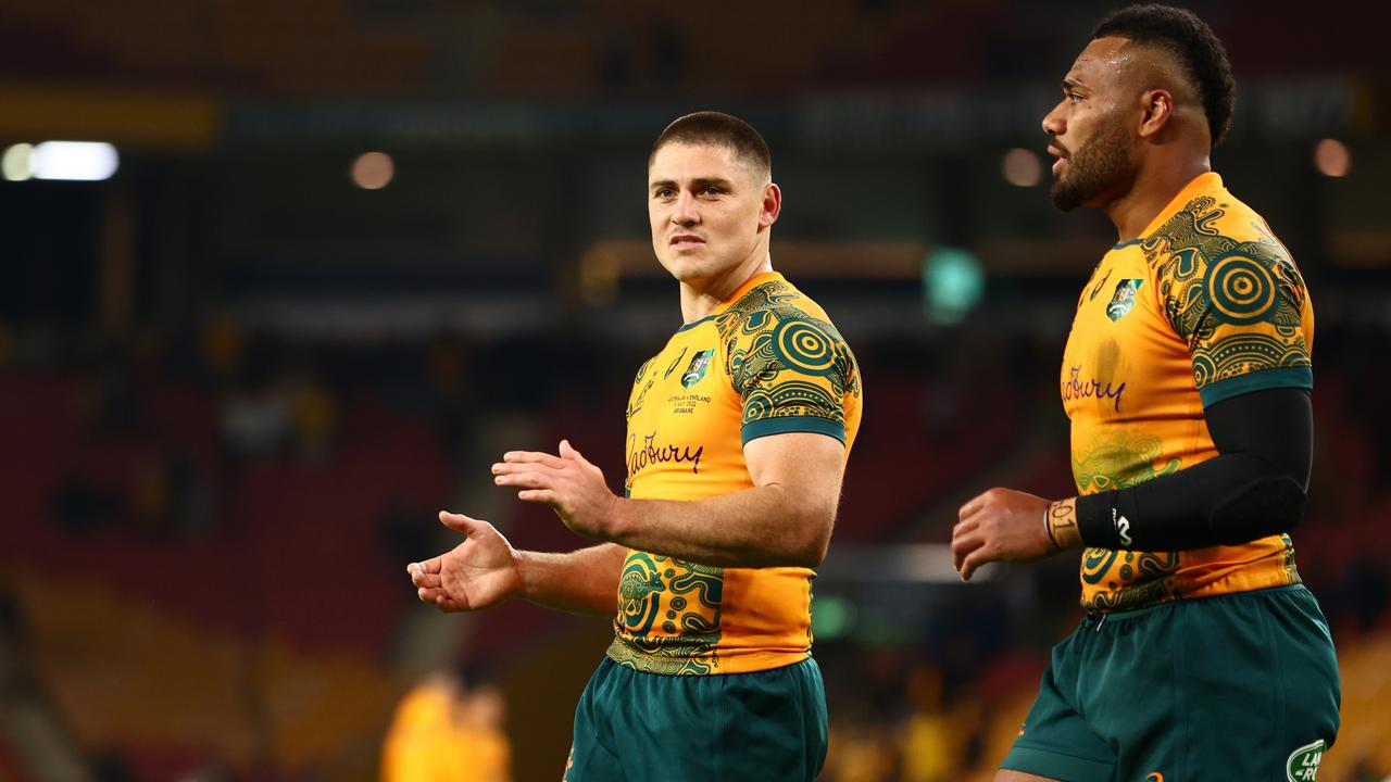 BRISBANE, AUSTRALIA – JULY 09: James O'Connor of the Wallabies after game two of the International Test Match series between the Australia Wallabies and England at Suncorp Stadium on July 09, 2022 in Brisbane, Australia. (Photo by Chris Hyde/Getty Images)