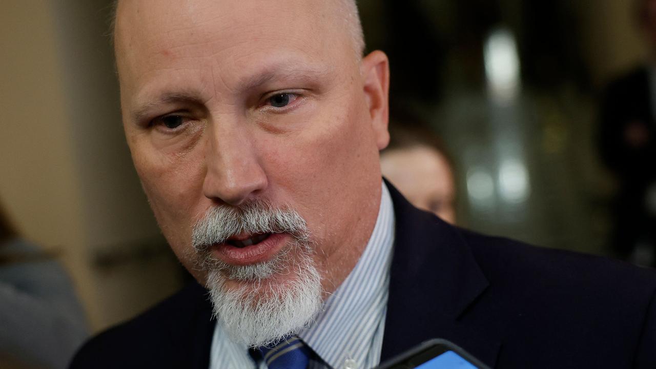 Texas Republican Congressman Chip Roy speaks to the media after the House of Representatives failed to pass a government funding bill.