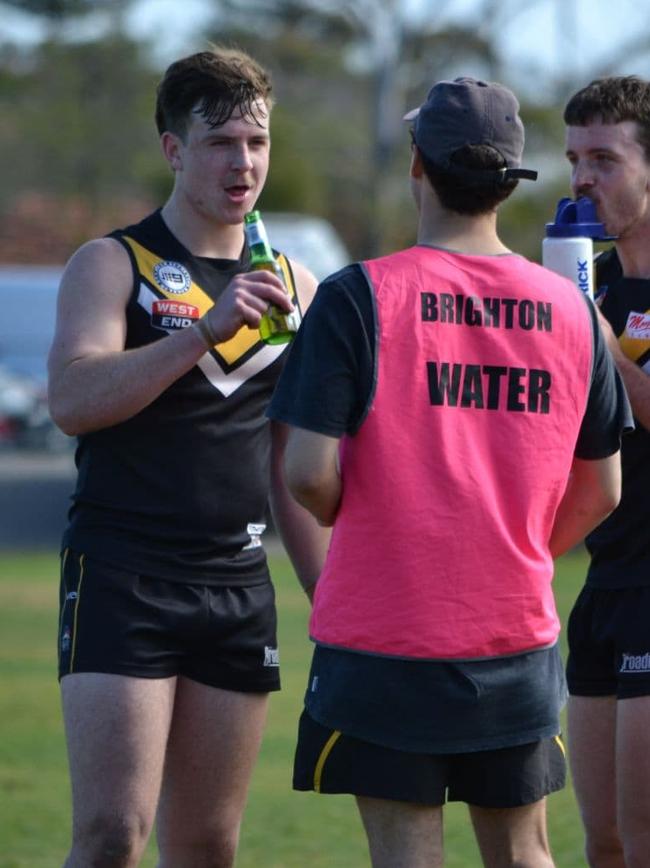 It may have been a laugh but the Adelaide Footy League was not amused by these photos.