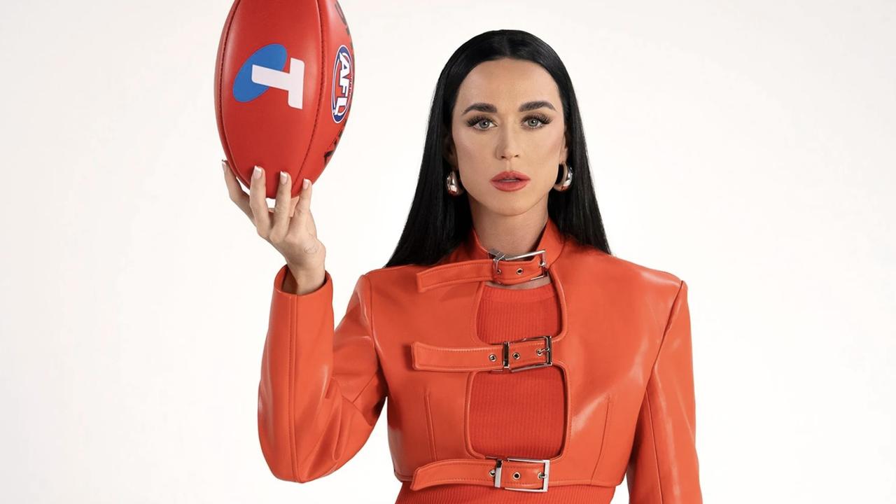 Images released by the AFL promoting Katy Perry. Source: AFL.