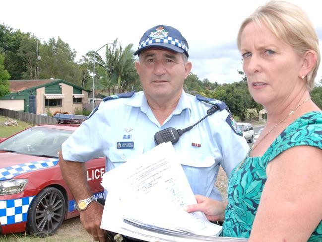 Ross Kouimanis with Mudgeeraba MP Ros Bates, who said she was “sickened to the core” when she learned of his offending.