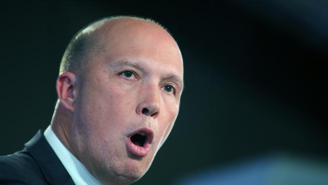 Former Home Affairs Minister Peter Dutton. Picture: Gary Ramage