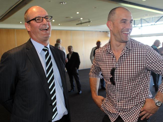 David Koch has been appointed the new Chairman for the Port Adelaide Power Football Club. He is pictured at Alberton Oval with Warren Tredrea.