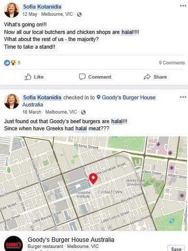 Darebin Labor candidate's Facebook anti-halal Facebook posts. Source: Facebook