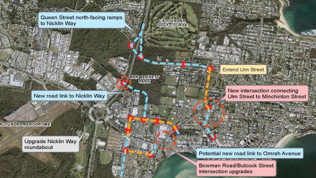 Plans for the Caloundra Transport Corridor Upgrade. Picture: Sunshine Coast Regional Council