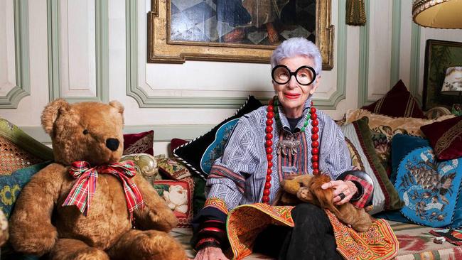 Interior decorator, designer, style icon Iris Apfel ather home on Park Ave in 2010. Picture: Jonas Gustavsson