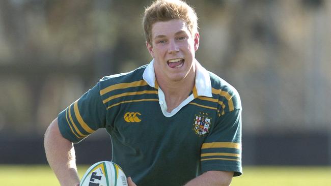 David Pocock training with the Australian School Boys team in 2005.