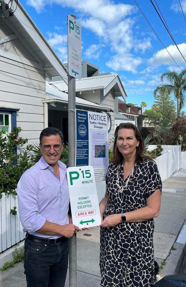 Woollahra mayor Mayor Richard Shields with Vaucluse Ward Councillor Mary-Lou Jarvis at Camp Cove on December 1, 2023