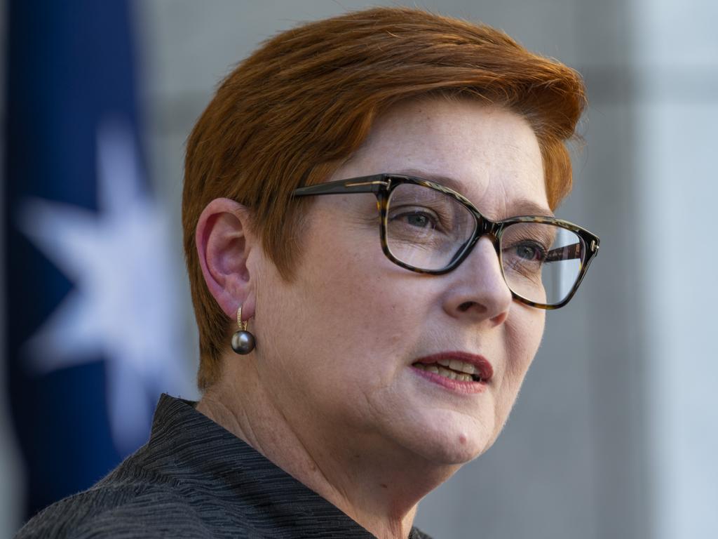 Marise Payne says there is ‘credible evidence’ Uyghur women are being systematically tortured in Xinjiang, China. Picture: NCA NewsWire/Martin Ollman