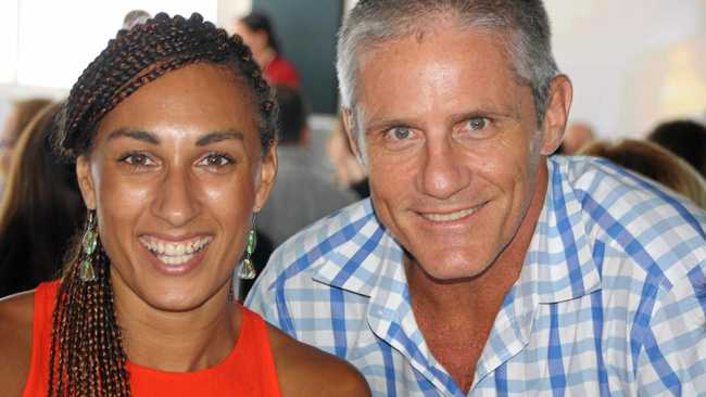 Lightning captain Geva Mentor and Sunshine Coast Council deputy mayor Tim Dwyer at the Sunshine Coast Lightning lunch at Maroochy Surf Club hosted by Maroochydore Chamber of Commerce. Picture: Erle Levey