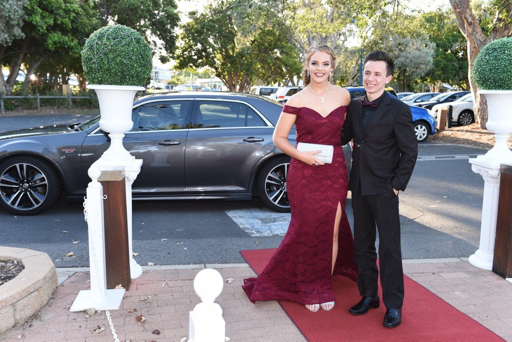 Hervey Bay High formal at the Waterfront - Zoey Donkin and Ian Maddock. Picture: Alistair Brightman