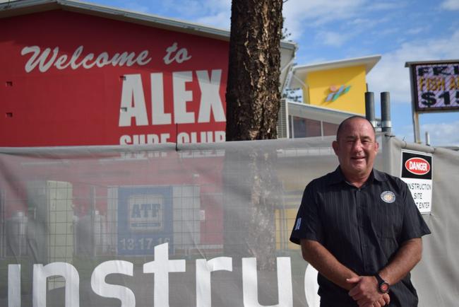 Alex Surf Club general manager Ashley Robinson can&#39;t wait for the renovations to be finished. Picture: Nicky Moffat