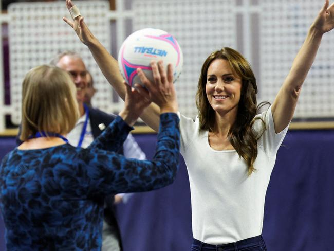 Their visit was part of a week-long series of events to mark World Mental Health Day. Picture: Suzanne Plunkett/Pool/AFP