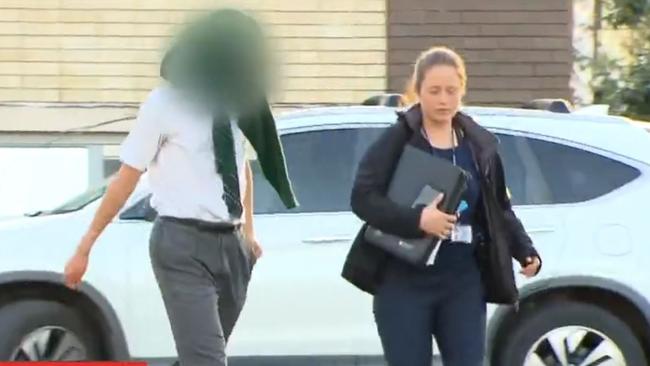 Police attended and established a crime scene. Picture: 9 News