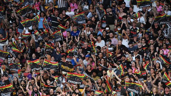 Suncorp Stadium will host a historic NRL Grand Final on Sunday afternoon despite a number of Covid outbreaks across Queensland. Picture: Bradley Kanaris