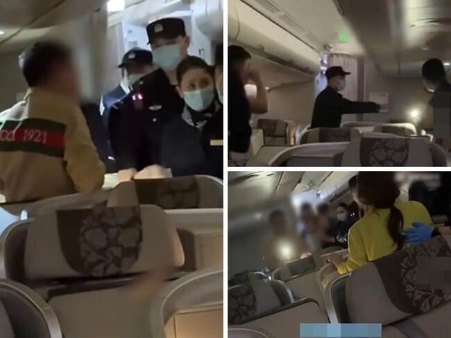 A plane in China was delayed for three hours and eventually cancelled last month after an irate couple demanded that their child be upgraded to first class for free. Picture: Jam Press