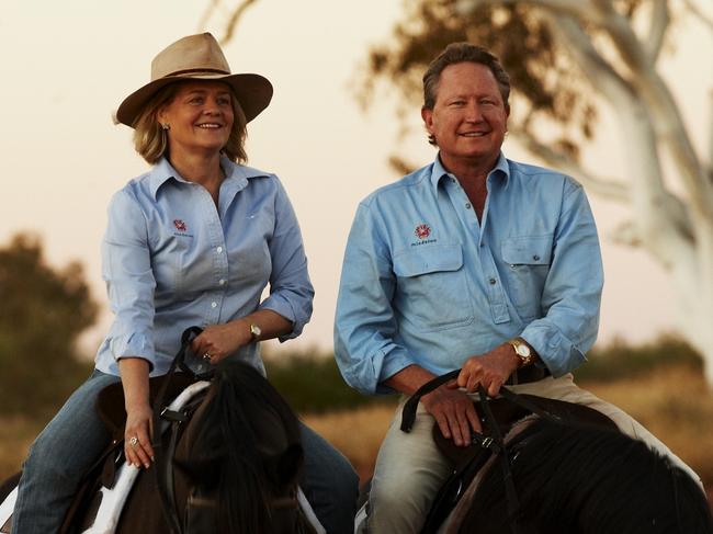 Nicola and Andrew Forrest set up the Minderoo Foundation to find solutions to some of the world’s biggest problems. Picture: Supplied