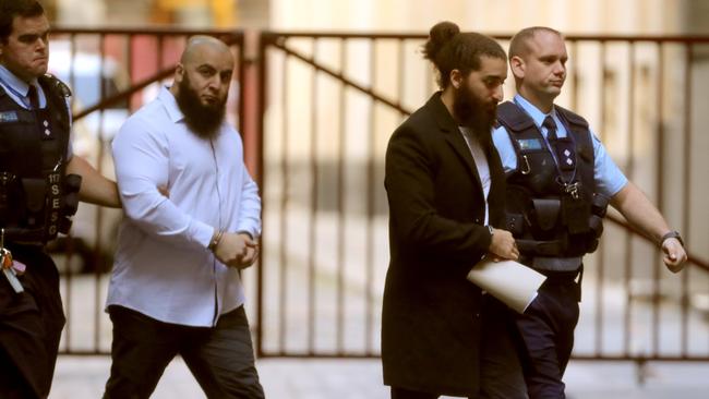 Co-accused Hatim Moukhaiber (left) and Abdullah Chaarani arrive at court last month. Picture: Stuart McEvoy