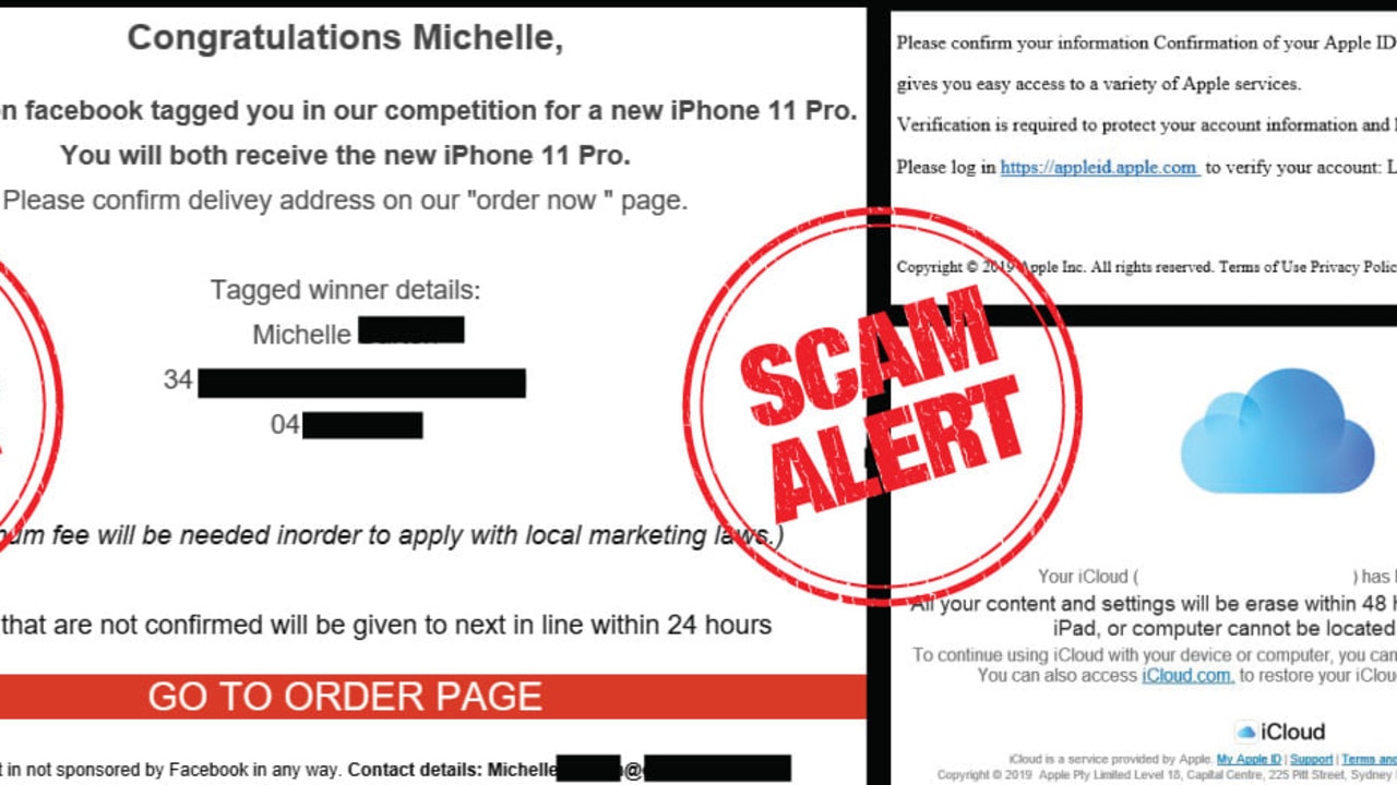 iCloud phishing email targeting Apple iPhone and Mac users