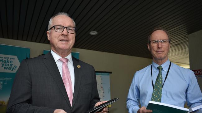 Sunshine Coast Council Mayor Mark Jamieson and deputy Rick Baberowski.