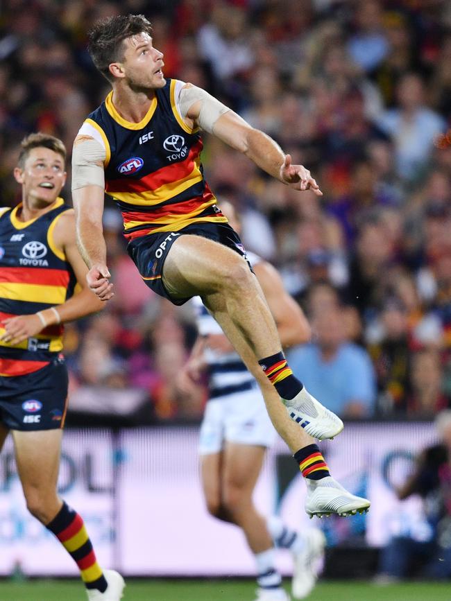 Bryce Gibbs of the Crows during the Round 3 match against Geelong. Picture: AAP