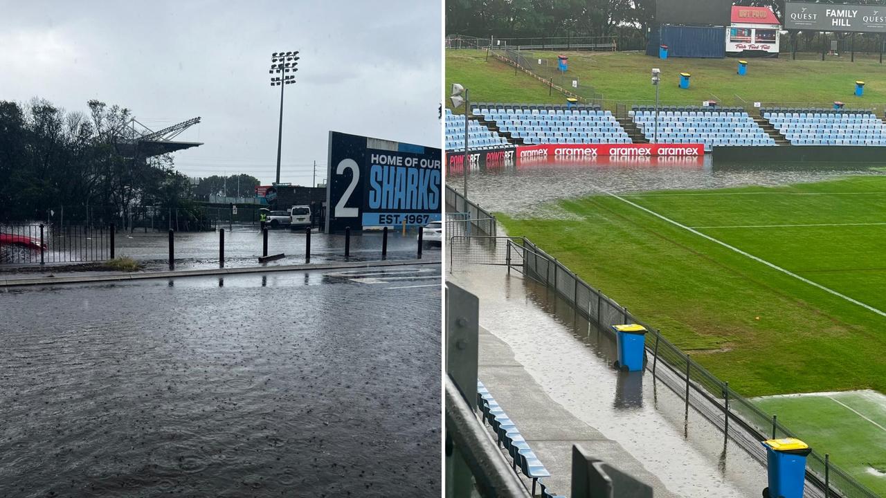 Shark Park was flooded ahead of derby against the Dragons.