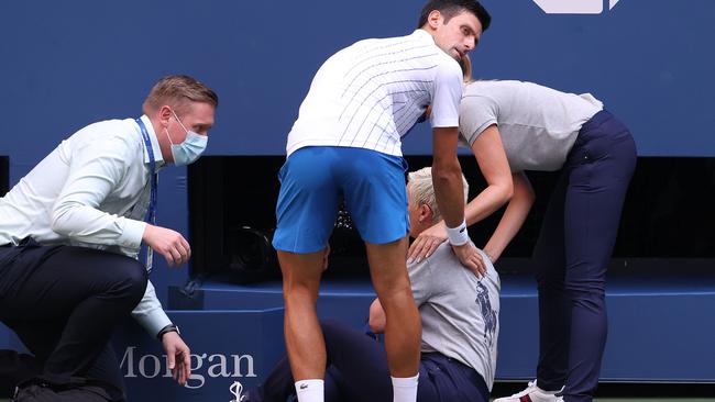 Novak Djokovic was booted from the US Open last year for hitting a line judge, accidentally Al Bello/Getty Images/AFP