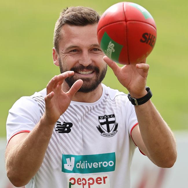 Former St Kilda captain Jarryn Geary has played the first two matches of the Bendigo league season for Eaglehawk. Picture: Michael Klein