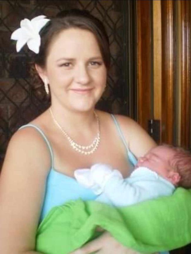 Ms Clapham holding baby Lucas. Picture: Supplied