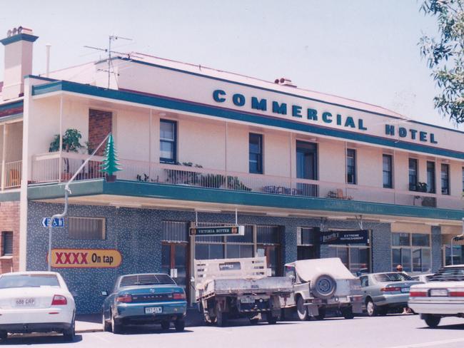 The Commercial Hotel stood in Cunningham Street, Dalby, until it was destroyed a few years ago by fire.