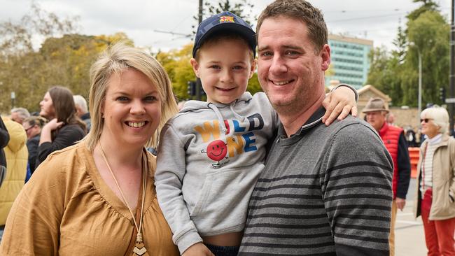 At Parliament House in North Terrace, people witnessed the proclamation of King Charles III. Picture: Matt Loxton