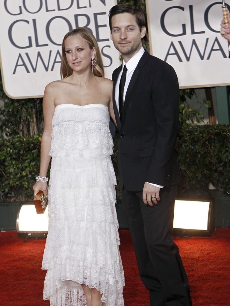 Tobey and Jennifer share two children. Picture: Golden Globes.