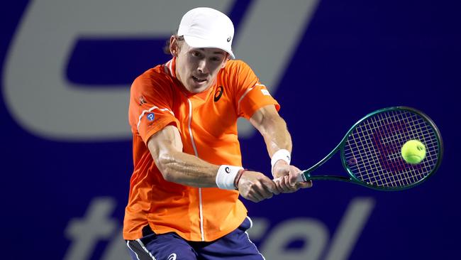 De Minaur could drop out of the top 10 with a loss in the final. Photo by Matthew Stockman/Getty Images