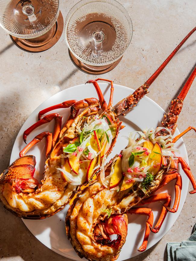 A plate full of Christmas cheer. Lennox Hastie’s lobster. Photos: Nikki To / TWAM