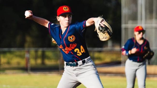 SA young gun Alice Brown. Picture: Baseball SA