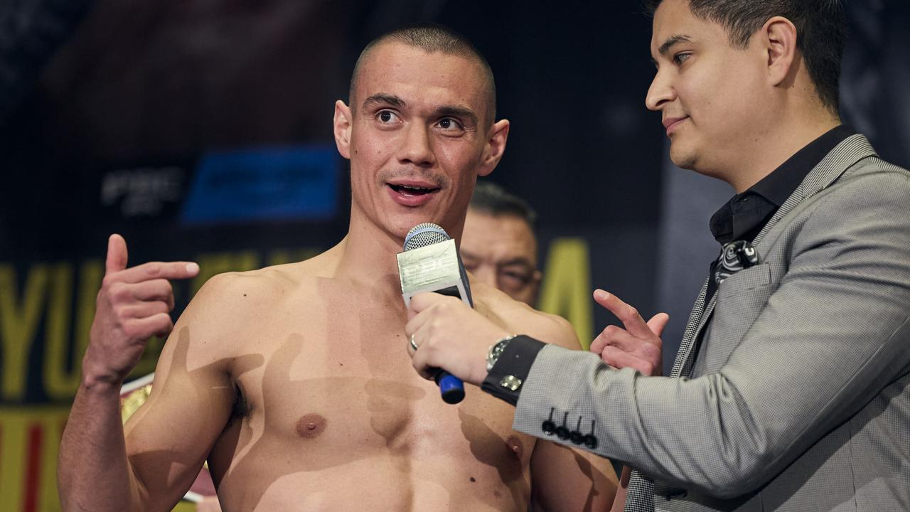 Tim Tszyu weighed in at 152.8 pounds.