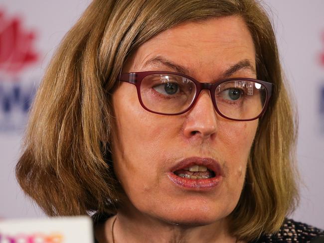 SYDNEY, AUSTRALIA - NewsWire Photos, NOVEMBER 02 2021: NSW Chief Health Officer Dr Kerry Chant addresses the media about the Reopening Roadmap and vaccination rates during a press conference in Sydney. Picture: NCA Newswire / Gaye Gerard