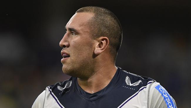 Nelson Asofa-Solomona returns on the bench for the Storm. Picture: Ian Hitchcock/Getty Images