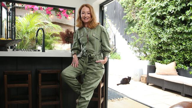 Open plan kitchen area with view to back garden. Alexandra Smart, one half of designer fashion label Ginger + Smart, at her home in Neutral Bay on Sydney's lower North Shore. Britta Campion / The Australian