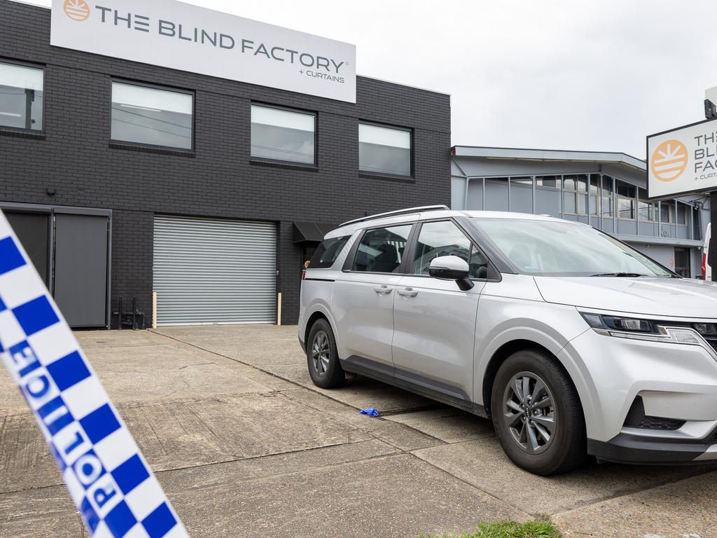 The car the detainee escaped from. Picture: Thomas Lisson