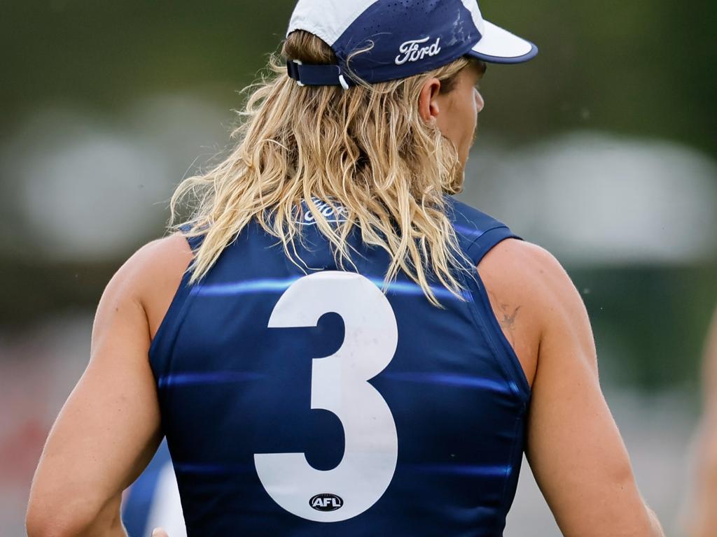 Bailey Smith in his new number three. Picture: Dylan Burns/AFL Photos via Getty Images