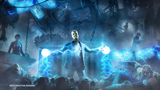 Monsters Unchained: The Frankenstein Experiment is a state-of-the-art dark ride that takes guests deep inside Frankenstein Manor, where Dr. Victoria Frankenstein conducts her twisted experiments.Photo: Universal Epic Universe